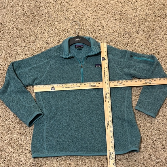 Patagonia Womens Worn Wear Fleece Jacket 1/4 Zip Blue Winter - Sz Large - Picture 7 of 9